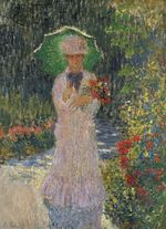 Клод Моне Камилла с зеленым зонтиком 1876г